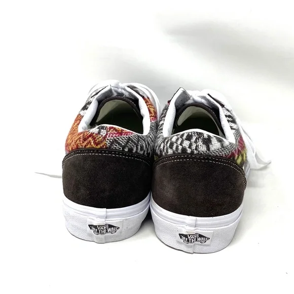 VANS Old Skool Fair Isle Low Brown Multi Women Canvas Suede Sneakers VN0A5JMIBF0 - Picture 8 of 10